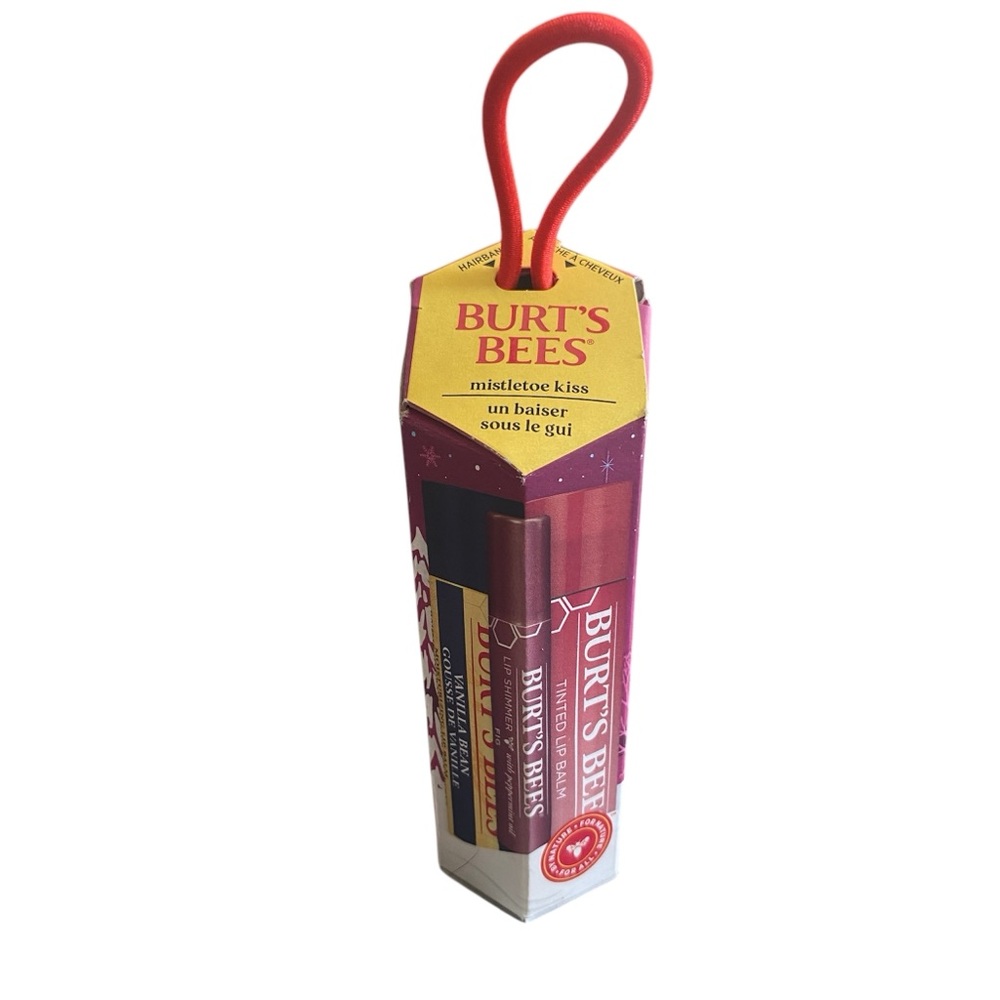Burts Bees Mistletoe Kiss, Be Merry- 3 Piece Holiday Gift Set